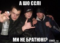 а шо єслі ми не братюні?
