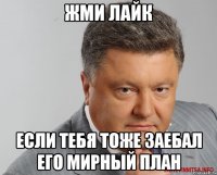 жми лайк если тебя тоже заебал его мирный план