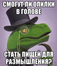 смогут ли опилки в голове стать пищей для размышления?