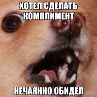 хотел сделать комплимент нечаянно обидел