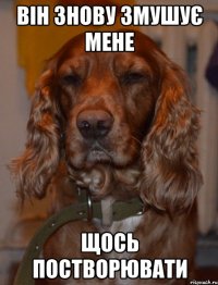 він знову змушує мене щось постворювати