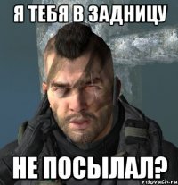 Я тебя в задницу не посылал?