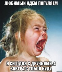 Любимый идем погуляем я сегодня с друзьями, а завтра с тобой буду