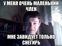 У меня очень маленький член Мне завидует только снегирь