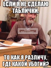 Если я не сделаю таблички, То как я различу, где какой убогий?