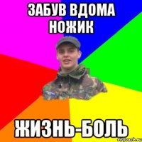 Забув вдома ножик жизнь-боль