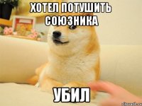 хотел потушить союзника убил
