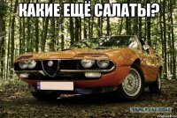 Какие ещё салаты? 