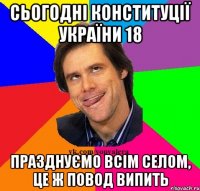 Сьогодні Конституції України 18 Празднуємо всім селом, це ж повод випить