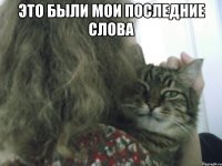 ЭТО БЫЛИ МОИ ПОСЛЕДНИЕ СЛОВА 