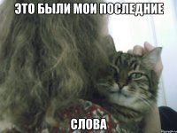 ЭТО БЫЛИ МОИ ПОСЛЕДНИЕ СЛОВА