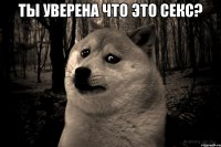 ты уверена что это секс? 