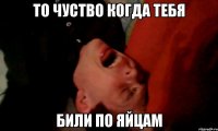 ТО чуство когда тебя били по яйцам