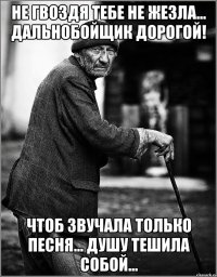 Не гвоздя тебе не жезла… Дальнобойщик дорогой! Чтоб звучала только песня… Душу тешила собой…