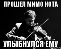 прошел мимо кота улыбнулся ему