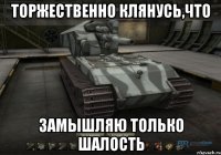Торжественно клянусь,что замышляю только шалость