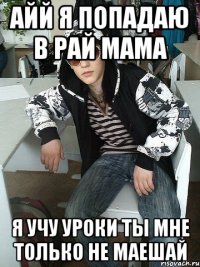 айй я попадаю в рай мама я учу уроки ты мне только не маешай
