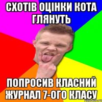 Схотів оцінки Кота глянуть попросив класний журнал 7-ого класу