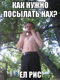 как нужно посылать нах? ел рис