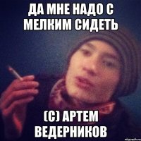Да мне надо с мелким сидеть (С) Артем Ведерников