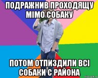 подражнив проходящу мімо собаку потом отпиздили всі собаки с района