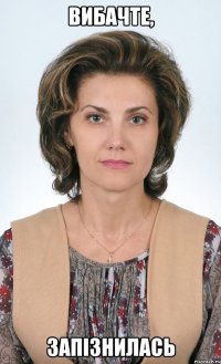 Вибачте, Запізнилась