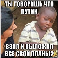ты говоришь что путин взял и выложил все свои планы?