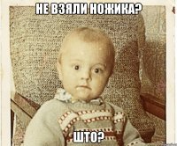 НЕ ВЗЯЛИ НОЖИКА? ШТО?