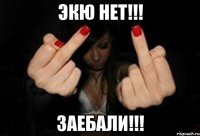 ЭКЮ НЕТ!!! ЗАЕБАЛИ!!!