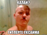Қалай? Гитлерге ұқсайма
