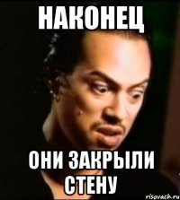 Наконец они закрыли стену