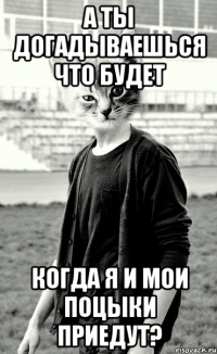а ты догадываешься что будет когда я и мои поцыки приедут?