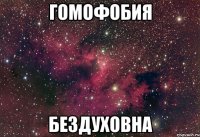 ГОМОФОБИЯ БЕЗДУХОВНА