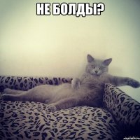 не болды? 