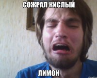 сожрал кислый лимон