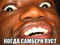  Когда самбери пуст