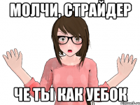МОЛЧИ, СТРАЙДЕР ЧЕ ТЫ КАК УЕБОК