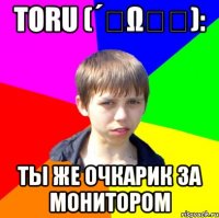 Toru (´・ω・｀): Ты же очкарик за монитором