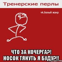  Что за кочерга?! Носок тянуть я буду?!!