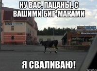 Ну вас, пацаны, с вашими биг-маками Я сваливаю!