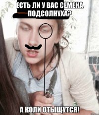 Есть ли у вас семена подсолнуха? А коли отыщутся!