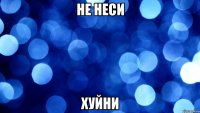 Не неси хуйни