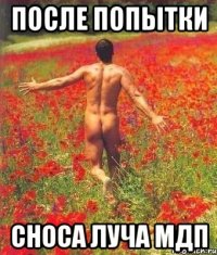 После попытки сноса луча МДП