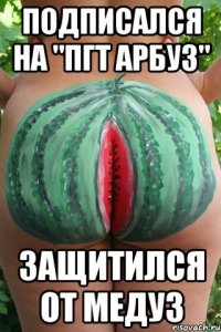 Подписался на "ПГТ арбуз" Защитился от медуз