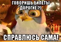 Говоришь билеты дорогие ?) Справлюсь сама!