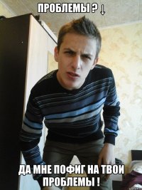 Проблемы ? ↓ Да мне пофиг на твои проблемы !