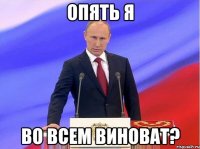 опять я во всем виноват?