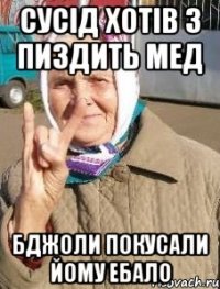 Сусід хотів з пиздить мед бджоли покусали йому ебало
