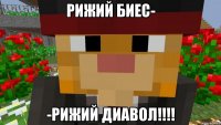 РИЖИЙ БИЕС- -РИЖИЙ ДИАВОЛ!!!!