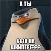 А ТЫ БЫЛ НА ШКИПЕРЕ???